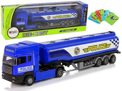 Blauer Polizei-Tankwagen 30 cm lang