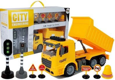 Kipper Set 1:14 Verkehrsschilder Lichter Blitzer Gelb