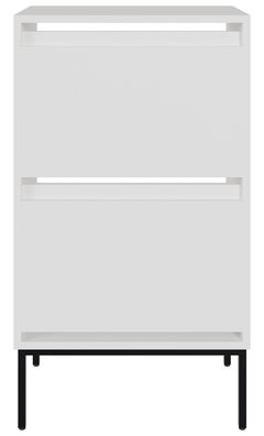 Selsey BEMMI - Schuhschrank mit 2 Klappen, Weiß, 50 cm