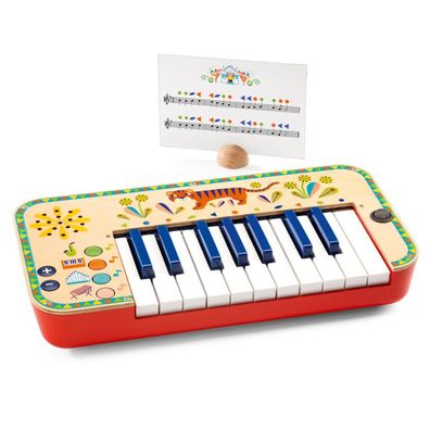 Djeco Spielzeuginstrument, Musikspielzeug, Kindersynthesizer - Animambo Synthesizer