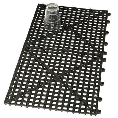 Gummi-Abtropfmatte schwere Ausführung - 31,5 x 31,5cm steckbar, schwarz - 2er Pack