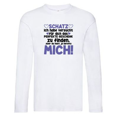 Schatz | Liebe | Valentinstag | Freund | Freundin | Herz Long Sleeve Weiß