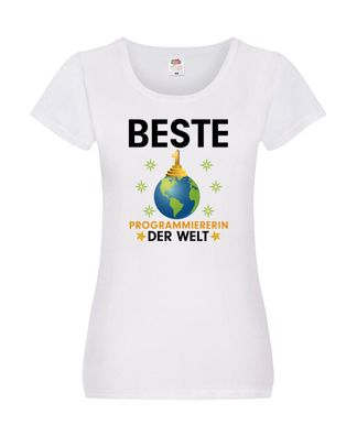 Welt Beste Programmiererin | Software Entwickler Damen Shirt Weiß