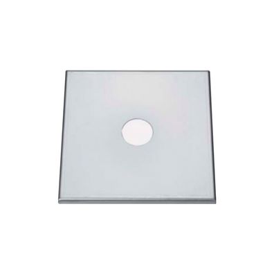 Abdeckplatte CNS, 1 cm abgekantet, 280 x 280 mm, 45 mm Bohrung