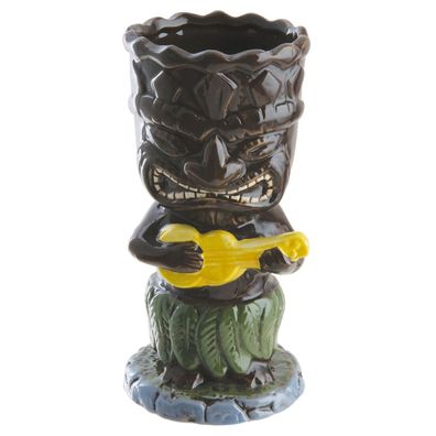 Tiki Becher Ukulele 400 ml Keramik braun