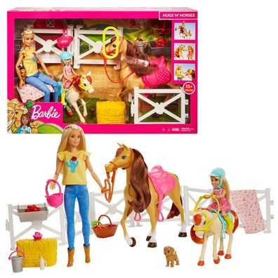 Barbie Reitspaß | Mattel FXH15 | Spiel-Set mit Puppen, Pferd und Pony