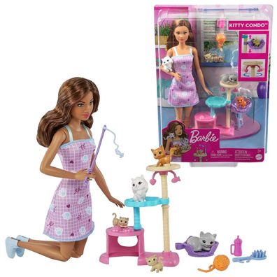 Kitty Condo Spiel-Set | Barbie HHB70 | Puppe mit Katzen | Mattel