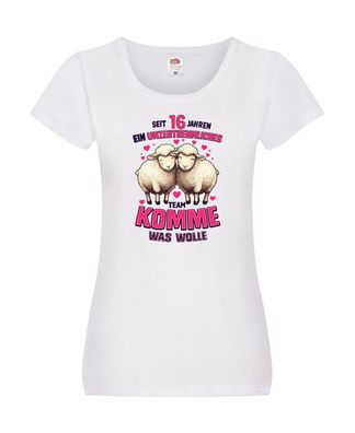 16 Jahre Verheiratet | 16 Jahre ein Team | Ehepaar v2 Damen Shirt Weiß