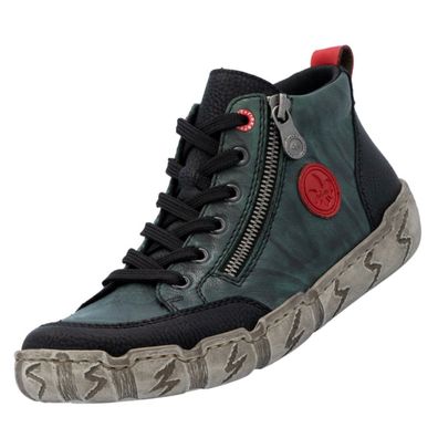Rieker Damen Halbschuhe Grün Kombi L0306-54