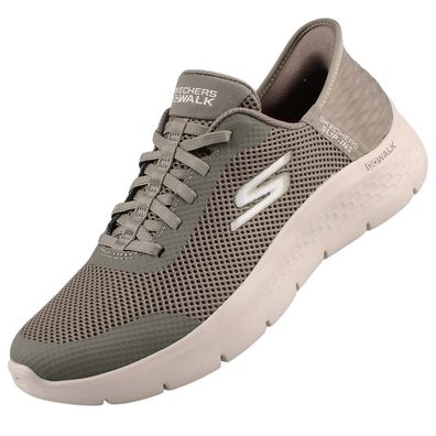 Skechers Slip-Ins Go Walk Flex Grand Entry Damen Sneaker Olive 124836-OLV
