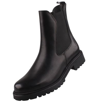 Tamaris Damen Leder Chelsea Boots Schwarz 1-25427-41/001