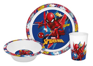 Kindergeschirr Spiderman Kids, 3 tlg., Polypropylen 840203