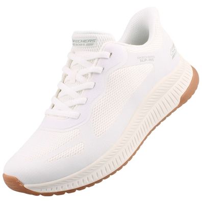 Skechers Slip-Ins Bobs Squad 4 Staple Look Damen Sneaker Weiß 117624-WHT