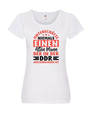 DDR Männer | Ostdeutschland | Opa | Ossi | Vatertag vl9 Damen Shirt Weiß