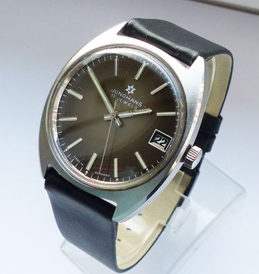 Schöne Junghans XXL Tonneau Classic Calendar 17Jewels Herren Vintage Armbanduhr