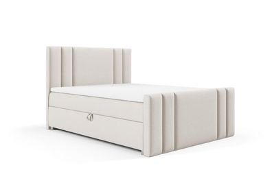 Trinity K8 Boxspringbett mit Topper & Bettkasten - Luxus Polsterbett mit Komfort