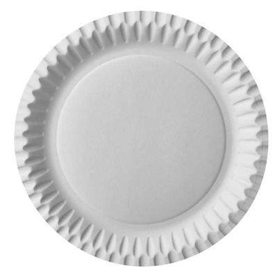 Pappteller D: 23 cm - weiß - 100 Stück