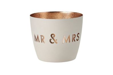 Madras Windlicht "Mr & Mrs"