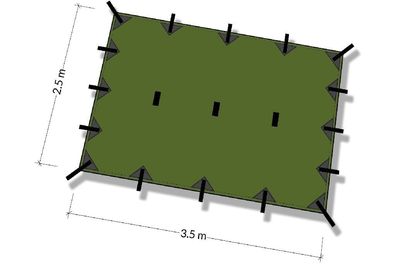 DD Hammocks DD Tarp M - coyote braun Regenschutz Zubehör