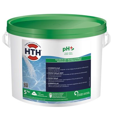 HTH pH Plus Pulver 5 kg pH Wert Anhebung Rückstandsfrei alle Pool Typen