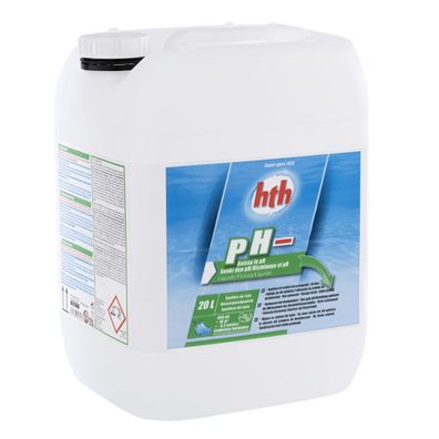 HTH pH Minus Flüssig 20 Liter pH Wert Senkung für Dosieranlagen Pool Kanister
