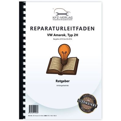 VW Amarok Typ 2H 2010-2016 Ratgeber Anhängerbetrieb Reparaturanleitung