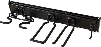Wandhalterung mit Haken, Gartengerätehalterung, stabile Werkzeughalterung für Garage,