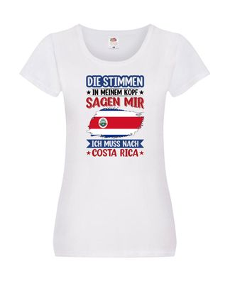 Costa Rica | Urlaub | Stimmen in meinem Kopf | Traumland Damen Shirt Weiß