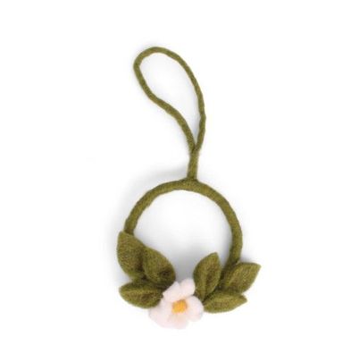 Kranz Anemone klein aus Filz von Gry & Sif - Filzdeko, Filzkranz, Türkranz