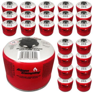 24x 230g Alpen Camping Gaskartusche für Kocher