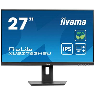 IIYAMA 68.6cm (27"), XUB2763HSU-B1 16:9, HDMI+DP+USB IPS Li retail