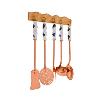 Küchenset, Kochbesteck set - Flor, Mit Holzhalter