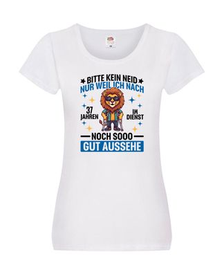 37 Jahre im Dienst | Arbeitsjubiläum | Arbeit Damen Shirt Weiß