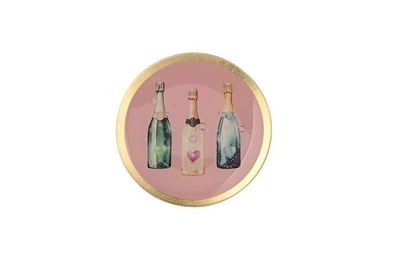 Love Plates, Glasteller "Champagner Flaschen"