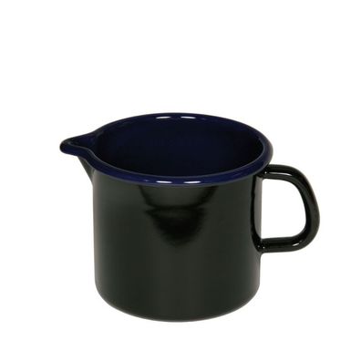 Riess Classic Schneltopf Ø14cm 1,7 Liter Schwarz-Blau Emaille Induktion