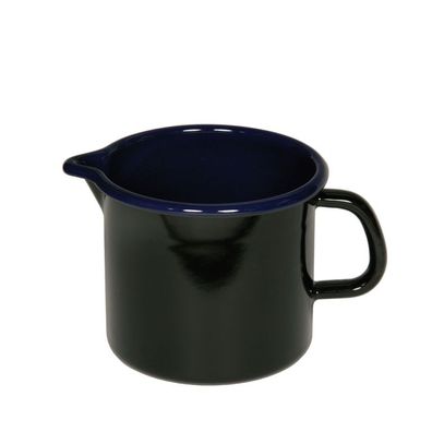 Riess Schneltopf Ø16cm 2 Liter Schwarz Blau Emaille