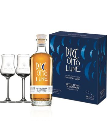 Marzadro Geschenkset Insieme Lune (41 % vol., 0,5 Liter)