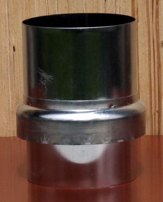 Fallrohrerweiterung 87/100 mm aus Titanzink