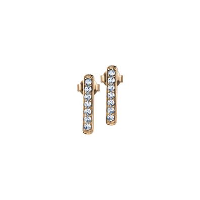 Jacques Lemans - Ohrstecker Sterlingsilber vergoldet mit White Topaz - SE-O102C