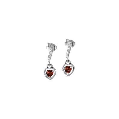 Jacques Lemans - Ohrstecker Sterlingsilber mit Granat - SE-O120D