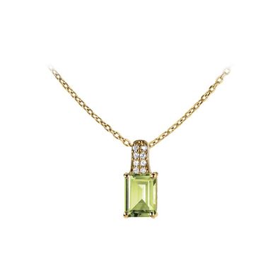 Jacques Lemans - Kette Sterlingsilber vergoldet mit Peridot - SE-C114G