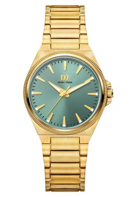 Danish Design Damenuhr DKx Pro Goldfarben/Salbeigrün IV85Q1303