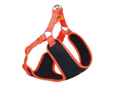 Nobby Hundegeschirr Black Mesh Reflect schwarz-orange, XXS