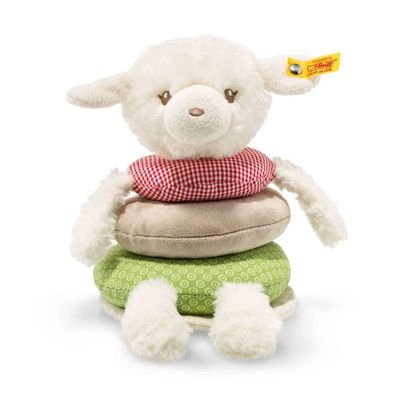 Steiff 240850 Happy Farm Lambaloo Knister Lamm Stapelringe Spiel 18cm