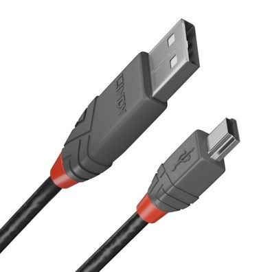 LINDY USB 2.0 Kabel Typ A/Mini-B Anthra Line M/M 3m