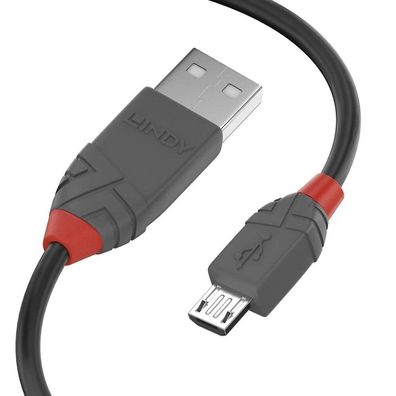 LINDY USB 2.0 Kabel Typ A/Micro-B Anthra Line M/M 1m