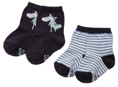 2er Pack Jungen-/Baby Socken mit lustigem Tiermotiv Gr. 16/17 - 20539