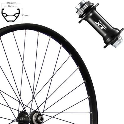 Vorderrad 28" schwarz Disk Centerlock SE, Taurus21, M8010, Steckachse 100mm, Rolan