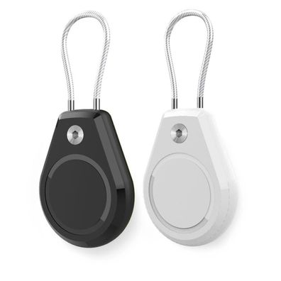 Schutzhülle kompatibel mit Apple AirTag, Wasserdicht mit Stahlkabel - Schwarz