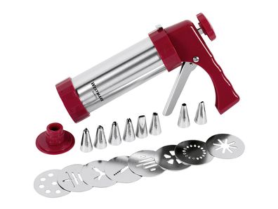 Westmark Gebäckpresse/Garnierspritze Edelstahl 17teilig